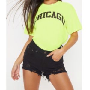 Black mom jean shorts